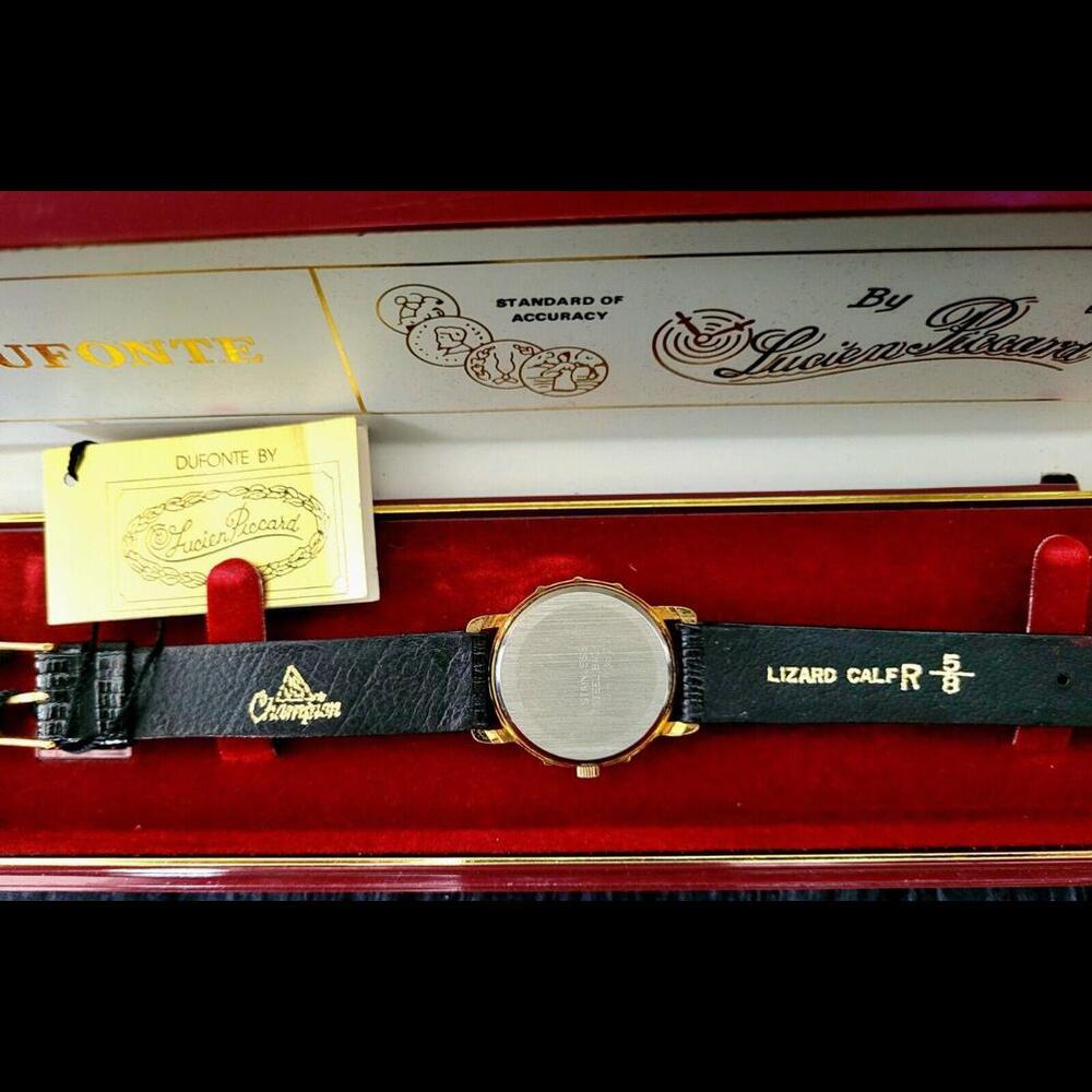 Rare Dufonte Lucien Picard Watch Roman‎ Dial Box & Papers Nos - Picture 6 of 8
